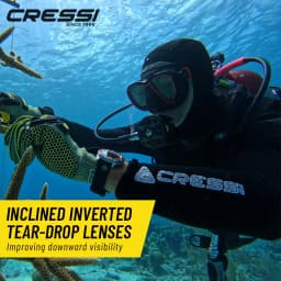 Cressi Adult Scuba Diving Mask with Advanced Fog System and Improved Downward Visibility - Quantum