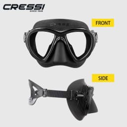 Cressi Adult Scuba Diving Mask with Advanced Fog System and Improved Downward Visibility - Quantum