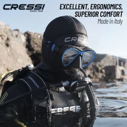 Cressi Adult Scuba Diving Mask with Advanced Fog System and Improved Downward Visibility - Quantum