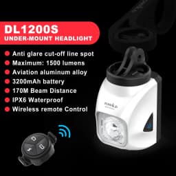 TOWILD DL1200S/DL1700 Bicycle Light With Cut-Off Line Beam1900LM Rechargeable Bike Front Light Power Bank Mtb Cycling Headlights