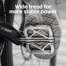 ROCKBROS Bicycle Pedals Ultralight Titanium Alloy Pedals Waterproof Sealed Anti-slip Wide Tread Flat Pedals MTB Bike Accessories
