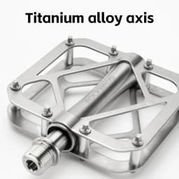 ROCKBROS Bicycle Pedals Ultralight Titanium Alloy Pedals Waterproof Sealed Anti-slip Wide Tread Flat Pedals MTB Bike Accessories