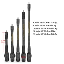 Archery Bow Balance Stabilizer Carbon Fibre Stabilizer Shock Absorber Damping for Bow and Arrow Shooting Hunting Accessories