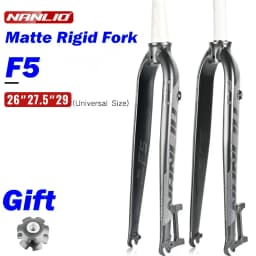 NANLIO F5 Bicycle Fork 26/27.5/29 Inch Aluminum Alloy Mountain Road Bike Bicycle Hard Fork Disc Brake Bicycle Accessorie 880g