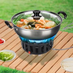 21000W 9-Core Camping Stove High-Power Gas Burner Strong Fire Power Portable Tourist Burner Windproof Stove Burner for Outdoor