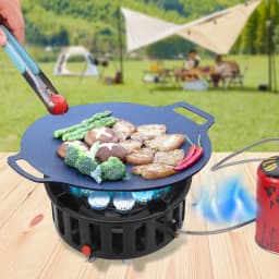 21000W 9-Core Camping Stove High-Power Gas Burner Strong Fire Power Portable Tourist Burner Windproof Stove Burner for Outdoor