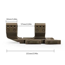 High Quality 30mm QD Scope Mount Hunting Rifle Scope Ring Cantilever Scopes Mounts 34mm 1.50' 6MIL QDP Picatinny Mount