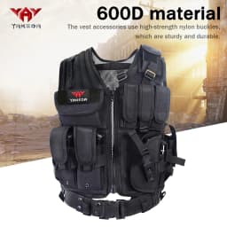 YAKEDA High Strength Wear-Resistant Tear-Resistant Mesh Breathable Hunting Vest Double-Layer Tear-Resistant Fabric