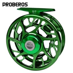 PROBEROS 3+1BB Fly Fishing Wheel 3/4-5/6-7/8 WT Fly Fishing Reel Aluminum Fly Reel CNC Machine Cut Large Arbor Die Casting