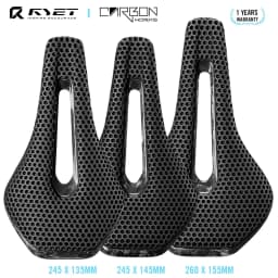 RYET 3D Printed Full Carbon Bicycle Saddle 245mm *135/145/155mm Bike Saddle for MTB Gravel Road Bike Seat bicycle parts