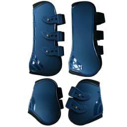 1 Set Horse Leg Guard PU Neoprene Protective Boots Adjustable Horse Splint Boots Leg and Support for Training Riding Jumping