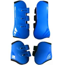 1 Set Horse Leg Guard PU Neoprene Protective Boots Adjustable Horse Splint Boots Leg and Support for Training Riding Jumping