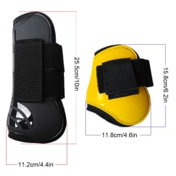 1 Set Horse Leg Guard PU Neoprene Protective Boots Adjustable Horse Splint Boots Leg and Support for Training Riding Jumping