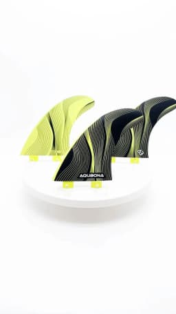 AQUBONA High-Performance Surfboard Fins Made of Premium Honeycomb Glass Fiber M/L Sizes - Compatible with Dual Tab & Single Tab