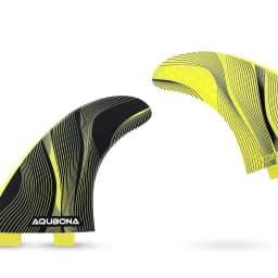 AQUBONA High-Performance Surfboard Fins Made of Premium Honeycomb Glass Fiber M/L Sizes - Compatible with Dual Tab & Single Tab