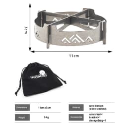 For KOVEA Snowline ALPINE MASTER Stove Ultra-lightweight Pure Titanium Windshield Bracket Outdoor Camping Stove Accessories