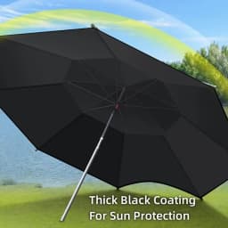 2.0-2.6M Fishing Parasol 201 Stainless Steel Rod Large Umbrella Outdoor Beach Camping Parasol Large Courtyard Sunshade Umbrella