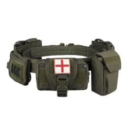 YAKEDA Tactical Belt Multi Pocket Adjustable Detachable Gear for Outdoor Tactical Missions, Police Military Equipment, Hunting