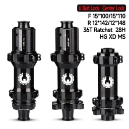 Bicycle MTB Hub Center/6Bolt Brake Boost 36T Ratchet 28H Integrated AL7075 HG/XD/MS