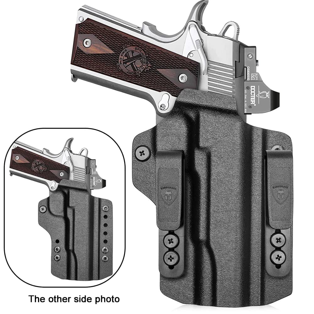 IWB,OWB,Holster For Colt 1911,Fits 1911 5'' No Rail，Hybrid Kydex&Nylon Gun Holster