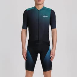 YKYW Men's Short Sleeve Cycling Jersey Summer Quick Drying Wear-resistant Breathable Gradient Bicycle Jersey Road Bike Shirts