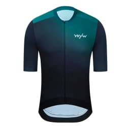 YKYW Men's Short Sleeve Cycling Jersey Summer Quick Drying Wear-resistant Breathable Gradient Bicycle Jersey Road Bike Shirts
