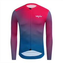 YKYW Men's Short Sleeve Cycling Jersey Summer Quick Drying Wear-resistant Breathable Gradient Bicycle Jersey Road Bike Shirts