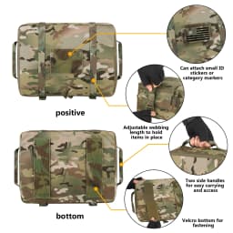 KRYDEX 4pcs Tactical Travel Packing Organizer Packing Cubes 70D Nylon Waterproof Luggage Bags Outdoor Modular Pouch Set