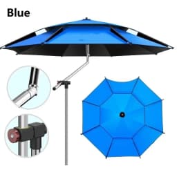 Upgraded Fishing Umbrella Mechanical Adjustment Angle Outdoor Large Parasol Beach Umbrella Stainless Steel Sunshade Umbrella