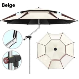 Upgraded Fishing Umbrella Mechanical Adjustment Angle Outdoor Large Parasol Beach Umbrella Stainless Steel Sunshade Umbrella