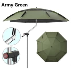 Upgraded Fishing Umbrella Mechanical Adjustment Angle Outdoor Large Parasol Beach Umbrella Stainless Steel Sunshade Umbrella