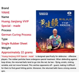 YINHE Cured Long Pips Table Tennis Rubber OX Huang Jianjiang VVIP Medium Pips Ping Pong Rubber ITTF Approved for Competition