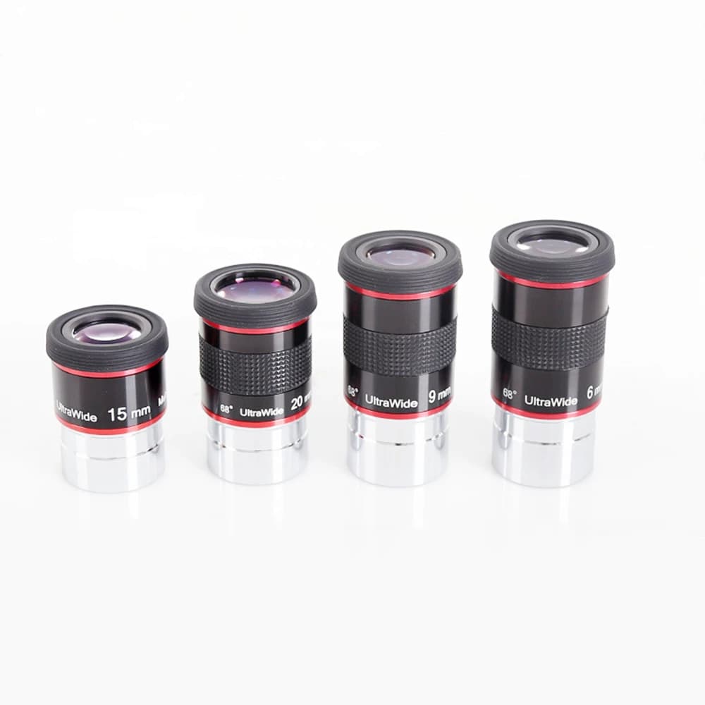 1.25" FMC 68 Degree Ultra Wide Angle Eyepiece for Astronomical Telescope 6mm/9mm/15mm/20mm