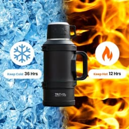 1 PC Large thermos -1.7L/2.0L/2.5L stainless steel thermos, suitable for travel, camping -2.5 liters super large vacuum insulati