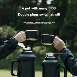 1 PC Large thermos -1.7L/2.0L/2.5L stainless steel thermos, suitable for travel, camping -2.5 liters super large vacuum insulati