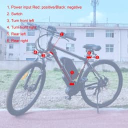 RTSHE-Electric Bicycle Ebike Turn Signal Waterproof Cable LED Flashing