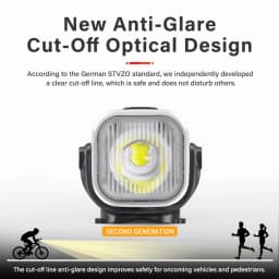 TOWILD CL2000 Bicycle Light With Cut-off Line Beam 2000LM Rechargeable 5000mAh Led Bike Front Lights IPX6 MTB Cycling Headlights