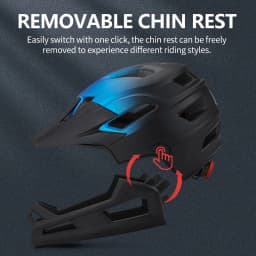 Horntour Detachable Full Face Bicycle Helmet for Adults Chin Guard Bike Helmet Shield Road MTB Safety Cycling Equipments