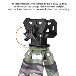 New Hunting Rifle Saddle Mount Clamp Adapter Rest Saddle Tripod Stick Head Clamp With 3/8" Arca Type Thread