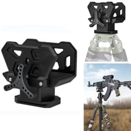 New Hunting Rifle Saddle Mount Clamp Adapter Rest Saddle Tripod Stick Head Clamp With 3/8" Arca Type Thread