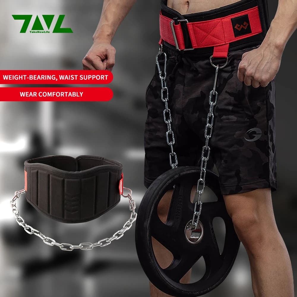 EVA Weighted Belt for Pull-Ups Workout Adjustable Gym Belt for Men Women Strength Training Fitness Belt for Squats Weightlifting
