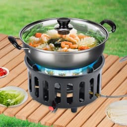 21000W Camping Stove 9 Core High-Power Strong Fire Tourist Gas Burner Portable Windproof Electronic Ignition Camping Equipment