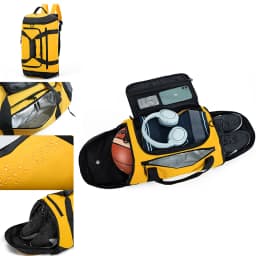 Men Sport Backpack Waterproof Gym Bags Separation Basketball Backpack Large Duffel Handbag Fitness Training Shoulder Bag Dry Wet