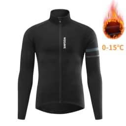 WOSAWE Cycling Jacket Winter Thermal Fleece Coat Men Women Warm Bike Jacket Mtb Cycling Jersey Windproof Bicycle Clothing 0-15℃