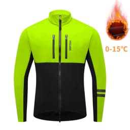 WOSAWE Cycling Jacket Winter Thermal Fleece Coat Men Women Warm Bike Jacket Mtb Cycling Jersey Windproof Bicycle Clothing 0-15℃