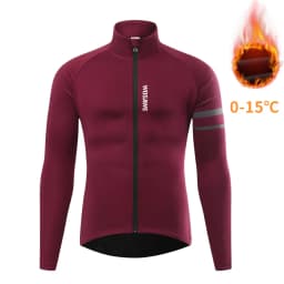 WOSAWE Cycling Jacket Winter Thermal Fleece Coat Men Women Warm Bike Jacket Mtb Cycling Jersey Windproof Bicycle Clothing 0-15℃