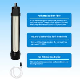 Filterwell Personal Mini Water Purifier Filter Straw Portable Survival Gear for Backpack Outdoor Hiking Camping Travel Drinking