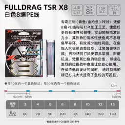 Original YGK X-BRAID FULLDRAG TSR X8 Fishing Line 100m/300m Japan PE Fishing Line 60LB/70LB/90LB/100LB/120LB/140LB/160LB/180LB