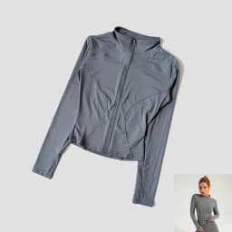 Women Slim Yoga Clothes Quick Dry Zipper Cardigan Stand Up Collar Jacket Outdoor Long Sleeved Running Fitness Sports Top