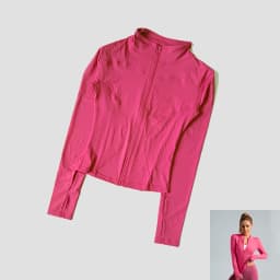 Women Slim Yoga Clothes Quick Dry Zipper Cardigan Stand Up Collar Jacket Outdoor Long Sleeved Running Fitness Sports Top